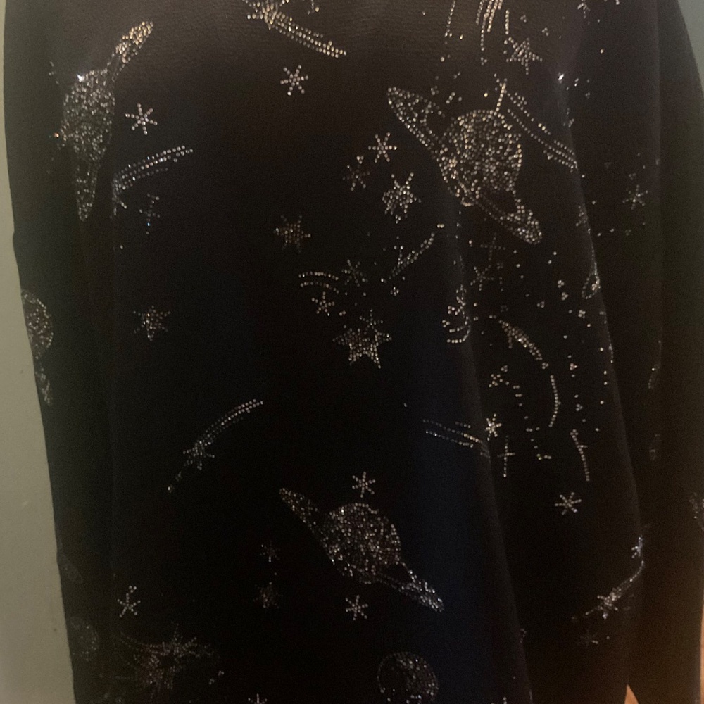 GALLAXY RHINESTONES WINGS ON BACK SWEATSHIRT BRAND NEW WITH TAGS SIZE XXL - Picture 9 of 12